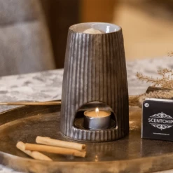 Geurchips Brander Rib Rond Brons - ScentChips -Woonaccessoire Winkel geurchips brander rib rond brons scentchips 3