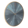 Klok Oyster Staal Blauw/goud U00f8 40 Cm - Wandklok
