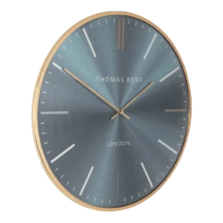 Klok Oyster Staal Blauw/goud U00f8 40 Cm - Wandklok