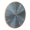 Klok Oyster Staalblauw/goud U00f8 65 Cm - Wandklok