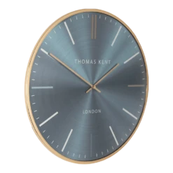 Klok Oyster Staalblauw/goud U00f8 65 Cm - Wandklok