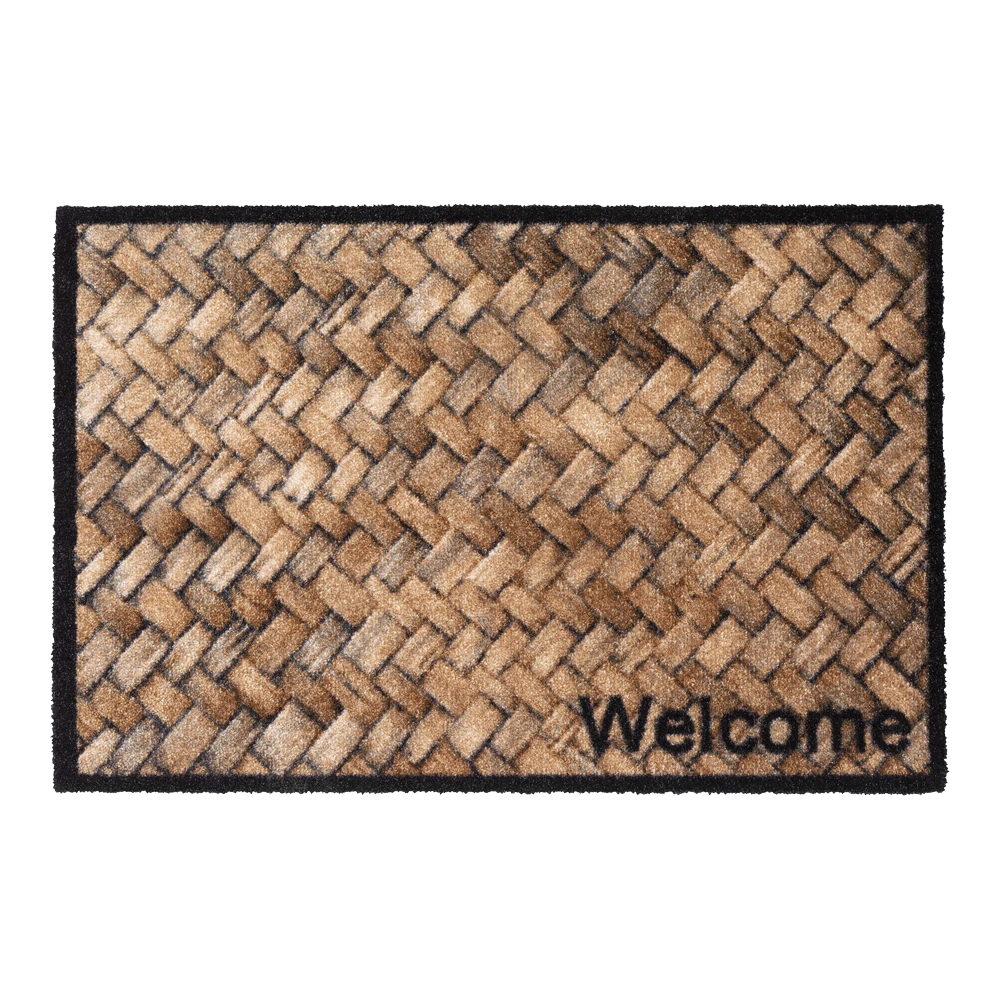 HAMAT Schoonloopmat Prestige Welcome Wicker - 75x50cm - Mix - Deurmat 1 HAMAT Schoonloopmat Prestige Welcome Wicker - 75x50cm - Mix - Deurmat