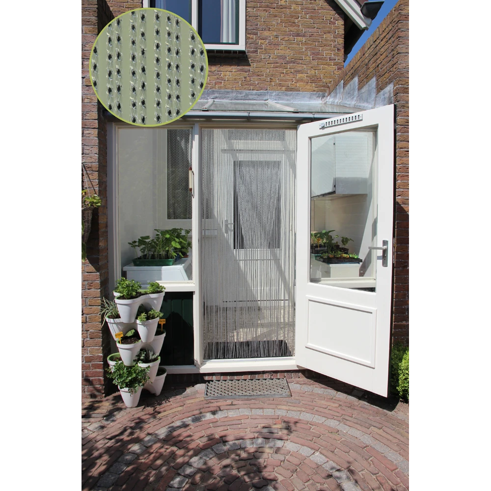 Vliegengordijn Roma - Transparant/Zwart - 90 X 210cm - Sun-Arts - Afbeelding 4