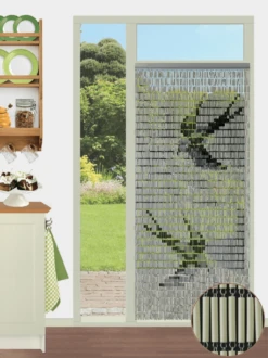 Vliegengordijn Zwaluwen - Creme/Zwart - 100 X 232cm - Sun-Arts -Woonaccessoire Winkel vliegengordijn zwaluwen creme zwart 100 x 232cm sun arts 100 4