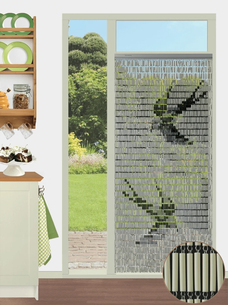 Vliegengordijn Zwaluwen - Creme/Zwart - 100 X 232cm - Sun-Arts - Afbeelding 4