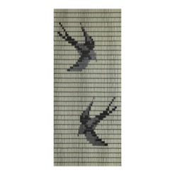 Vliegengordijn Zwaluwen - Creme/Zwart - 90 X 210cm - Sun-Arts