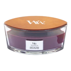 Woodwick Black Plum Cognac Ellipse Candle - Geurkaars