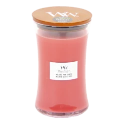 Woodwick Melon & Pink Quartz Large Candle - Geurkaars