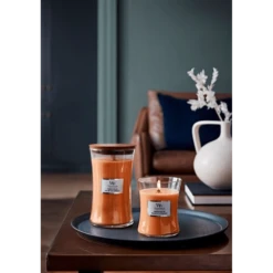Woodwick Pumpkin Praline Large Candle - Geurkaars -Woonaccessoire Winkel woodwick pumpkin praline large candle geurkaars 3