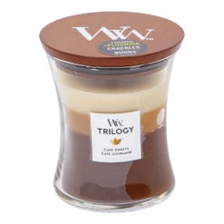 Woodwick Trilogy Cafu00e9 Sweets Medium Candle - Geurkaars