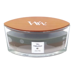 Woodwick Trilogy Cozy Cabin Ellipse Candle - Geurkaars