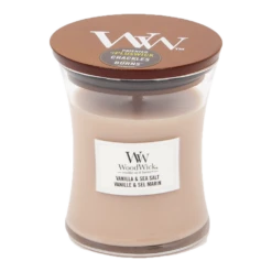 Woodwick Vanilla & Sea Salt Medium Candle - Geurkaars